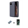 MARSİLYAN™- iPhone 11 Pro Max Kılıf Doruk Klasik Özel Seri - Siyah 360 Mat Full Body Arka Koruyucu + Metal Kamera Lens Koruma Cam - AKYL