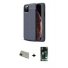 MARSİLYAN™- iPhone 11 Pro Max Kılıf Doruk Klasik Özel Seri - Siyah 360 Mat Full Body Arka Koruyucu + Rainbow Kamera Lens Koruma Cam - YL