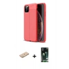 MARSİLYAN™- iPhone 11 Pro Max Kılıf Doruk Klasik Özel Seri - Siyah 360 Mat Full Body Arka Koruyucu + Renkli Kamera Lens Koruma Cam - SI