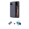 MARSİLYAN™- iPhone 11 Pro Max Kılıf Doruk Klasik Özel Seri - Siyah 3D Antistatik Cam Ekran Koruyucu + Shine Kamera Lens Koruma Cam - MI