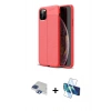 MARSİLYAN™- iPhone 11 Pro Max Kılıf Doruk Klasik Özel Seri - Siyah 3D Antistatik Cam Ekran Koruyucu + Pers Alüminyum Kamera Lens - LT