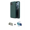 MARSİLYAN™- iPhone 11 Pro Max Kılıf Doruk Klasik Özel Seri - Siyah 3D Antistatik Cam Ekran Koruyucu + Rainbow Kamera Lens Koruma Cam - YL