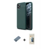 MARSİLYAN™- iPhone 11 Pro Max Kılıf Doruk Klasik Özel Seri - Siyah 6D Mat Seramik Hayalet Nano Ekran Koruyucu + Shine Kamera Lens Koruma Cam - MI