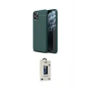 MARSİLYAN™- iPhone 11 Pro Max Kılıf Doruk Klasik Özel Seri - Siyah Bilvis Hayalet Cam Ekran Koruyucu