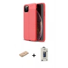 MARSİLYAN™- iPhone 11 Pro Max Kılıf Doruk Klasik Özel Seri - Siyah Bilvis Hayalet Cam Ekran Koruyucu + Renkli Kamera Lens Koruma Cam - PE