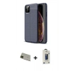 MARSİLYAN™- iPhone 11 Pro Max Kılıf Doruk Klasik Özel Seri - Siyah Bilvis Hayalet Cam Ekran Koruyucu + Rainbow Kamera Lens Koruma Cam - YL
