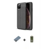 MARSİLYAN™- iPhone 11 Pro Max Kılıf Doruk Klasik Özel Seri - Siyah Joko Magic 5D Hayalet Cam + Metal Kamera Lens Koruma Cam - GD