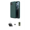 MARSİLYAN™- iPhone 11 Pro Max Kılıf Doruk Klasik Özel Seri - Siyah Joko Magic 5D Hayalet Cam + Kamera Lens Koruma Cam - SF