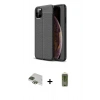 MARSİLYAN™- iPhone 11 Pro Max Kılıf Doruk Klasik Özel Seri - Siyah Joko Magic 5D Hayalet Cam + Pers Alüminyum Kamera Lens - YL
