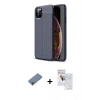 MARSİLYAN™- iPhone 11 Pro Max Kılıf Doruk Klasik Özel Seri - Siyah Seramik Nano Ekran Koruyucu + Metal Kamera Lens Koruma Cam - AKYL