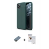 MARSİLYAN™- iPhone 11 Pro Max Kılıf Doruk Klasik Özel Seri - Siyah Seramik Nano Ekran Koruyucu + Shine Kamera Lens Koruma Cam - GD