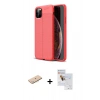 MARSİLYAN™- iPhone 11 Pro Max Kılıf Doruk Klasik Özel Seri - Siyah Seramik Nano Ekran Koruyucu + Renkli Kamera Lens Koruma Cam - MI