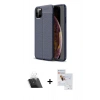 MARSİLYAN™- iPhone 11 Pro Max Kılıf Doruk Klasik Özel Seri - Siyah Seramik Nano Ekran Koruyucu + Kamera Lens Koruma Cam - SF