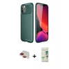MARSİLYAN™- iPhone 11 Pro Max Kılıf Eksen Form Prime - Siyah 20D Premium Cam Ekran Koruyucu + Pers Alüminyum Kamera Lens - KI