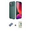 MARSİLYAN™- iPhone 11 Pro Max Kılıf Eksen Form Prime - Siyah 20D Premium Cam Ekran Koruyucu + Metal Kamera Lens Koruma Cam - SH