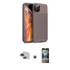 MARSİLYAN™- iPhone 11 Pro Max Kılıf Eksen Form Prime - Siyah 34D Hayalet Izgaralı Cam + Pers Alüminyum Kamera Lens - SH