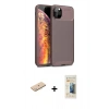 MARSİLYAN™- iPhone 11 Pro Max Kılıf Eksen Form Prime - Siyah 6D Mat Seramik Hayalet Nano Ekran Koruyucu + Renkli Kamera Lens Koruma Cam - MI
