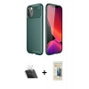 MARSİLYAN™- iPhone 11 Pro Max Kılıf Eksen Form Prime - Siyah 6D Mat Seramik Hayalet Nano Ekran Koruyucu + Kamera Lens Koruma Cam - SF