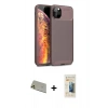 MARSİLYAN™- iPhone 11 Pro Max Kılıf Eksen Form Prime - Siyah 6D Mat Seramik Hayalet Nano Ekran Koruyucu + Rainbow Kamera Lens Koruma Cam - GD