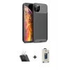 MARSİLYAN™- iPhone 11 Pro Max Kılıf Eksen Form Prime - Siyah Bilvis Hayalet Cam Ekran Koruyucu + Kamera Lens Koruma Cam - SF