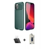 MARSİLYAN™- iPhone 11 Pro Max Kılıf Eksen Form Prime - Siyah Bilvis Hayalet Cam Ekran Koruyucu + Kamera Lens Koruma Cam - SF