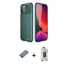 MARSİLYAN™- iPhone 11 Pro Max Kılıf Eksen Form Prime - Siyah Bilvis Hayalet Cam Ekran Koruyucu + Metal Kamera Lens Koruma Cam - MR