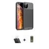 MARSİLYAN™- iPhone 11 Pro Max Kılıf Eksen Form Prime - Siyah Joko Magic 5D Hayalet Cam + Kamera Lens Koruma Cam - SF