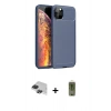 MARSİLYAN™- iPhone 11 Pro Max Kılıf Eksen Form Prime - Siyah Joko Magic 5D Hayalet Cam + Pers Alüminyum Kamera Lens - SH