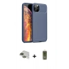 MARSİLYAN™- iPhone 11 Pro Max Kılıf Eksen Form Prime - Siyah Joko Magic 5D Hayalet Cam + Pers Alüminyum Kamera Lens - YL