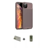 MARSİLYAN™- iPhone 11 Pro Max Kılıf Eksen Form Prime - Siyah Joko Magic 5D Hayalet Cam + Rainbow Kamera Lens Koruma Cam - GD