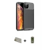 MARSİLYAN™- iPhone 11 Pro Max Kılıf Eksen Form Prime - Siyah Joko Magic 5D Hayalet Cam + Rainbow Kamera Lens Koruma Cam - GD