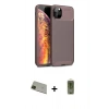 MARSİLYAN™- iPhone 11 Pro Max Kılıf Eksen Form Prime - Siyah Joko Magic 5D Hayalet Cam + Rainbow Kamera Lens Koruma Cam - YL
