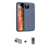 MARSİLYAN™- iPhone 11 Pro Max Kılıf Eksen Form Prime - Siyah Joko Magic 5D Hayalet Cam + Rainbow Kamera Lens Koruma Cam - YL
