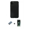 MARSİLYAN™- iPhone 11 Pro Max Kılıf Kozmos Yansıma Özel Seri - Şeffaf 360 Full Body Arka Koruyucu + Metal Kamera Lens Koruma Cam - MR