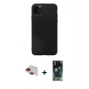 MARSİLYAN™- iPhone 11 Pro Max Kılıf Kozmos Yansıma Özel Seri - Şeffaf 360 Full Body Arka Koruyucu + Pers Alüminyum Kamera Lens - KI