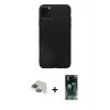 MARSİLYAN™- iPhone 11 Pro Max Kılıf Kozmos Yansıma Özel Seri - Şeffaf 360 Full Body Arka Koruyucu + Pers Alüminyum Kamera Lens - YL