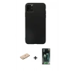 MARSİLYAN™- iPhone 11 Pro Max Kılıf Kozmos Yansıma Özel Seri - Şeffaf 360 Full Body Arka Koruyucu + Renkli Kamera Lens Koruma Cam - MI