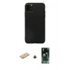 MARSİLYAN™- iPhone 11 Pro Max Kılıf Kozmos Yansıma Özel Seri - Şeffaf 360 Full Body Arka Koruyucu + Renkli Kamera Lens Koruma Cam - TU