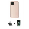 MARSİLYAN™- iPhone 11 Pro Max Kılıf Kozmos Yansıma Özel Seri - Şeffaf 360 Full Body Arka Koruyucu + Kamera Lens Koruma Cam - SF