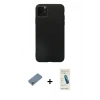 MARSİLYAN™- iPhone 11 Pro Max Kılıf Kozmos Yansıma Özel Seri - Şeffaf Pasifik Cam Ekran Koruyucu + Gümüş Metal Kamera Lens Koruma Cam