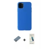 MARSİLYAN™- iPhone 11 Pro Max Kılıf Kozmos Yansıma Özel Seri - Şeffaf Pasifik Cam Ekran Koruyucu + Gümüş Metal Kamera Lens Koruma Cam