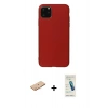 MARSİLYAN™- iPhone 11 Pro Max Kılıf Kozmos Yansıma Özel Seri - Şeffaf Pasifik Cam Ekran Koruyucu + Renkli Kamera Lens Koruma Cam - TU