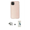 MARSİLYAN™- iPhone 11 Pro Max Kılıf Kozmos Yansıma Özel Seri - Şeffaf Pasifik Cam Ekran Koruyucu + Pers Alüminyum Kamera Lens - YL