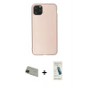 MARSİLYAN™- iPhone 11 Pro Max Kılıf Kozmos Yansıma Özel Seri - Şeffaf Pasifik Cam Ekran Koruyucu + Rainbow Kamera Lens Koruma Cam - YL