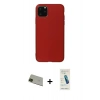MARSİLYAN™- iPhone 11 Pro Max Kılıf Kozmos Yansıma Özel Seri - Şeffaf Pasifik Cam Ekran Koruyucu + Rainbow Kamera Lens Koruma Cam - YL