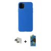 MARSİLYAN™- iPhone 11 Pro Max Kılıf Kozmos Yansıma Özel Seri - Siyah 18D Cam Ekran Koruyucu + Pers Alüminyum Kamera Lens - YL