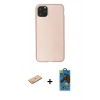 MARSİLYAN™- iPhone 11 Pro Max Kılıf Kozmos Yansıma Özel Seri - Siyah 18D Cam Ekran Koruyucu + Renkli Kamera Lens Koruma Cam - PE