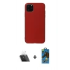 MARSİLYAN™- iPhone 11 Pro Max Kılıf Kozmos Yansıma Özel Seri - Siyah 18D Cam Ekran Koruyucu + Şeffaf Kamera Lens Koruma Cam