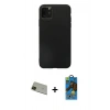 MARSİLYAN™- iPhone 11 Pro Max Kılıf Kozmos Yansıma Özel Seri - Siyah 18D Cam Ekran Koruyucu + Rainbow Kamera Lens Koruma Cam - YL