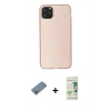 MARSİLYAN™- iPhone 11 Pro Max Kılıf Kozmos Yansıma Özel Seri - Siyah 20D Premium Cam Ekran Koruyucu + Gold Metal Kamera Lens Koruma Cam